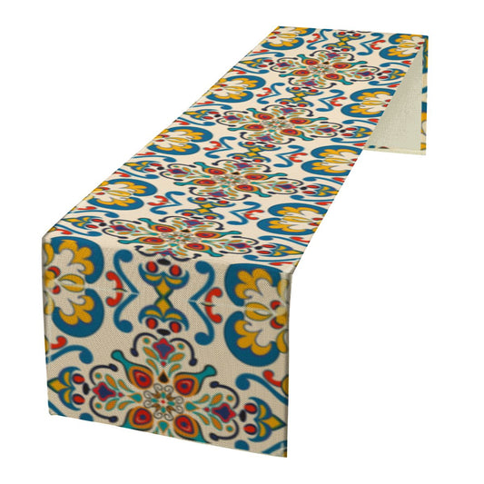 Marrakesh Medallion Linen Table Runner
