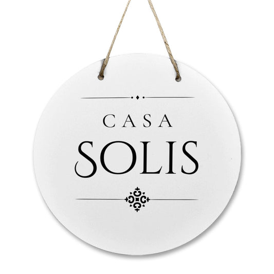 Casa Solis Wooden Door Sign