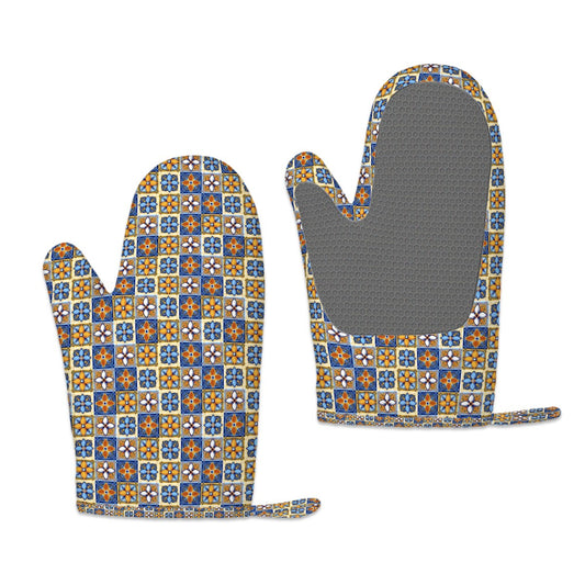 Venetian Star Silicone Oven Mitts Heat Resistant Set