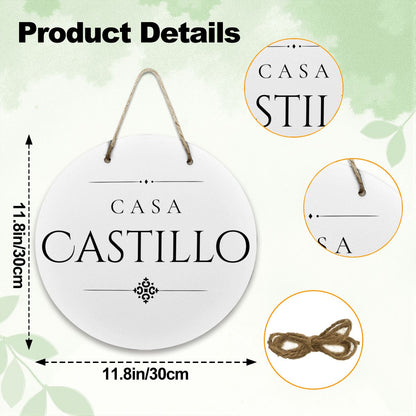 Casa Castillo Wooden Door Sign