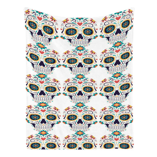 Heritage Sugar Skull GSM Flannel Throw Blanket