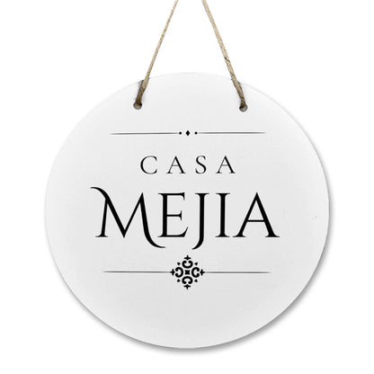 Casa Mejia Wooden Door Sign