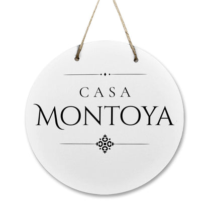Casa Montoya Wooden Door Sign