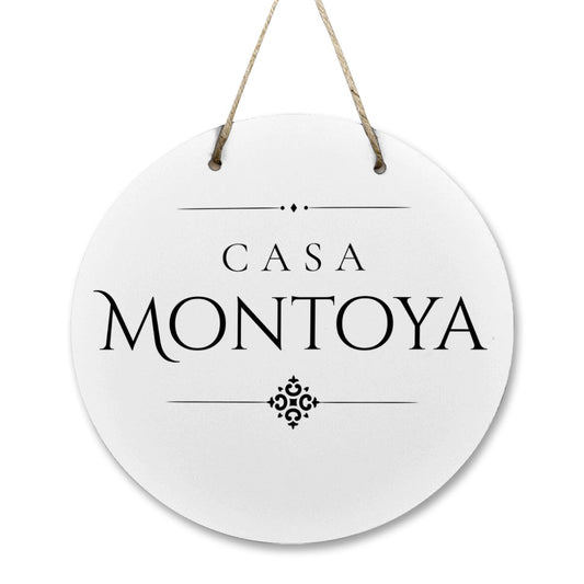 Casa Montoya Wooden Door Sign