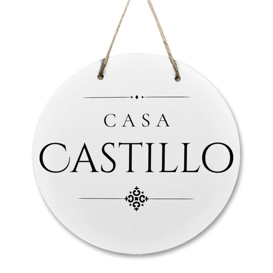 Casa Castillo Wooden Door Sign
