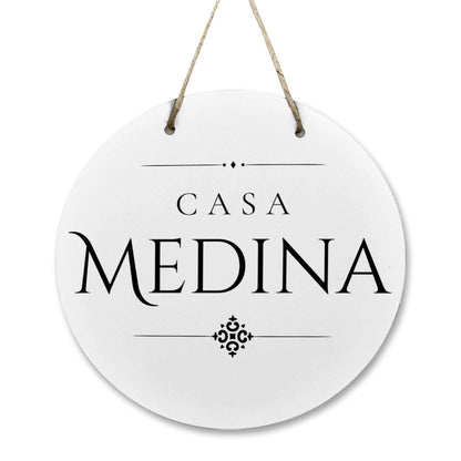 Casa Medina Wooden Door Sign