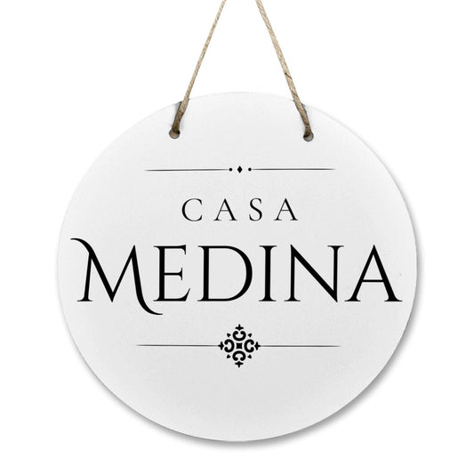 Casa Medina Wooden Door Sign
