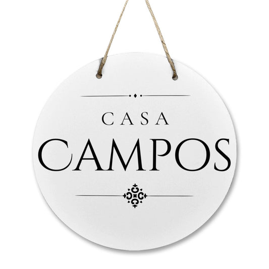 Casa Campos  Wooden Door Sign
