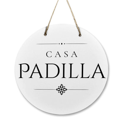 Casa Padilla Wooden Door Sign
