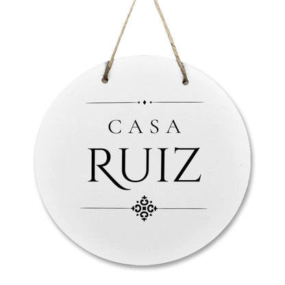 Casa Ruiz Wooden Door Sign