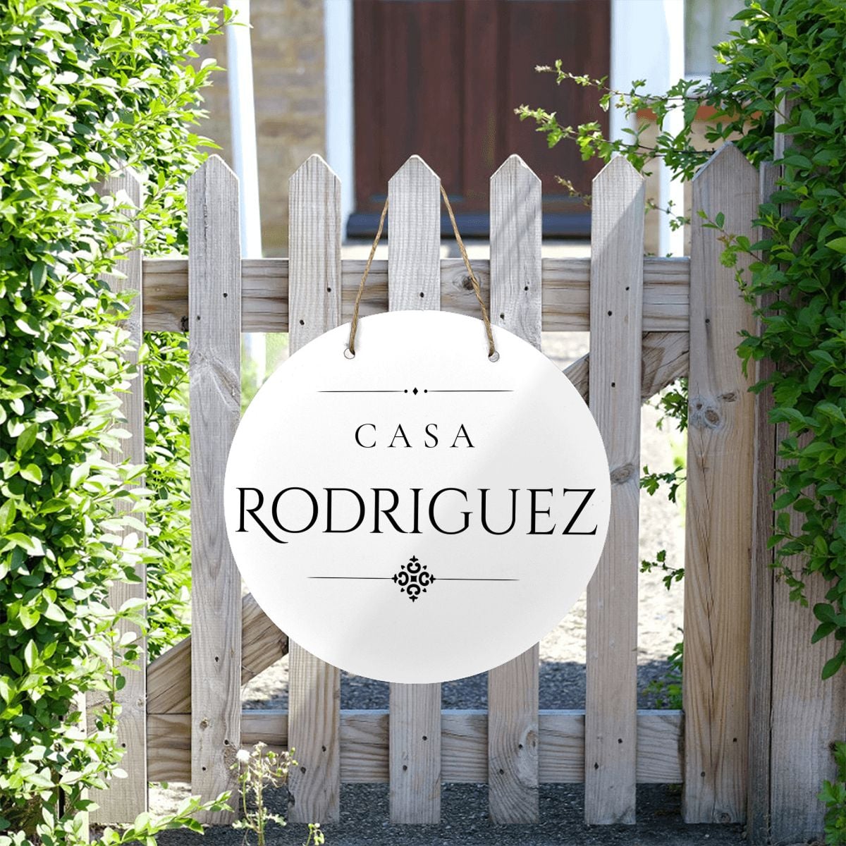 Casa Rodriguez Wooden Door Sign