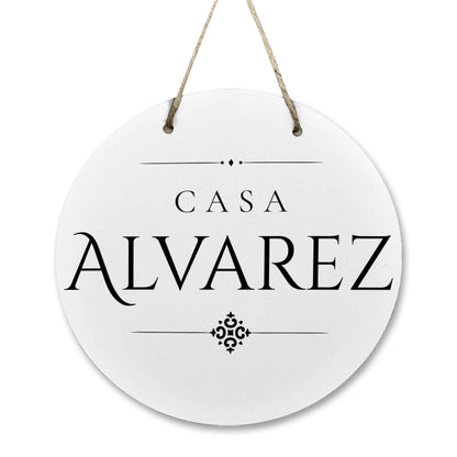 Casa Alvarez Wooden Door Sign