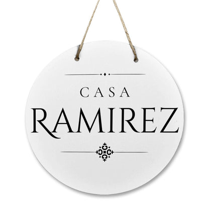 Casa Ramirez Wooden Door Sign