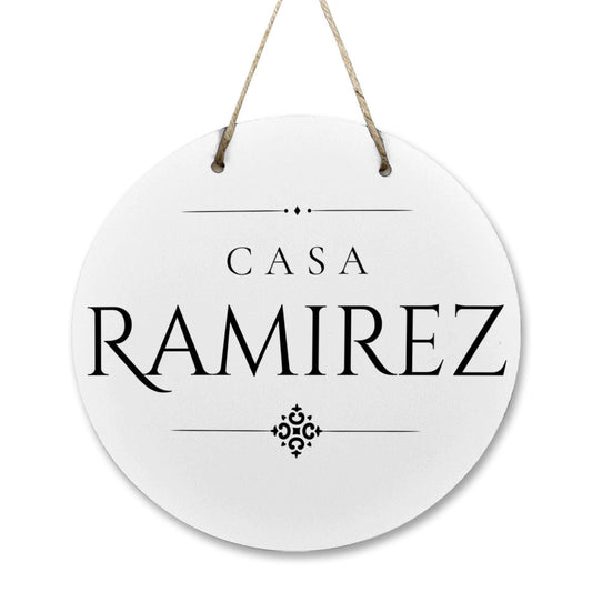 Casa Ramirez Wooden Door Sign