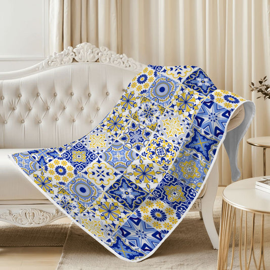 Sevilla Kaleidoscope Cooling Silk-Feel Blanket