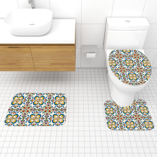 Marrakesh Medallion Bathroom Rugs Set 3 pcs
