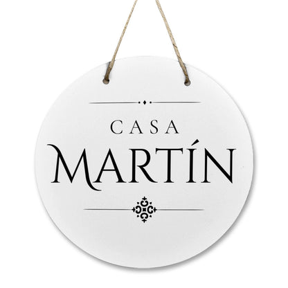 Casa Martín Wooden Door Sign