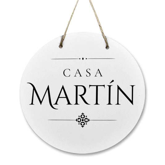 Casa Martín Wooden Door Sign