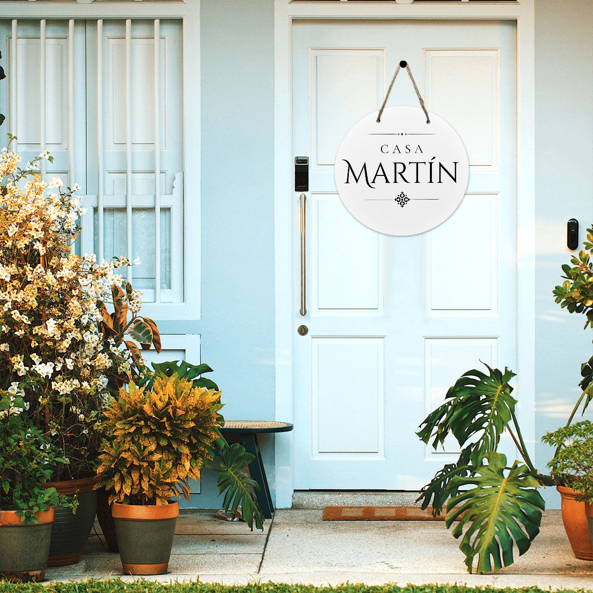 Casa Martín Wooden Door Sign