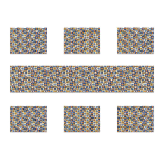 Venetian Star Table Runner Placemat Set 7 Pieces