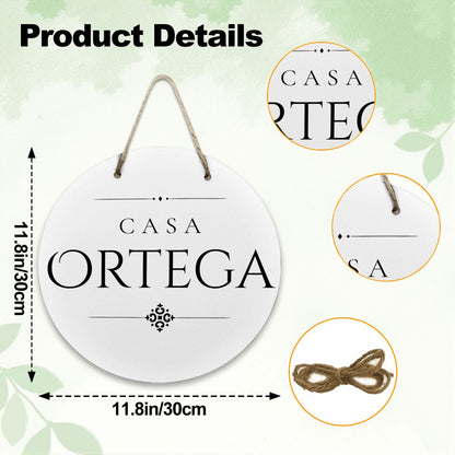 Casa Ortega Wooden Door Sign