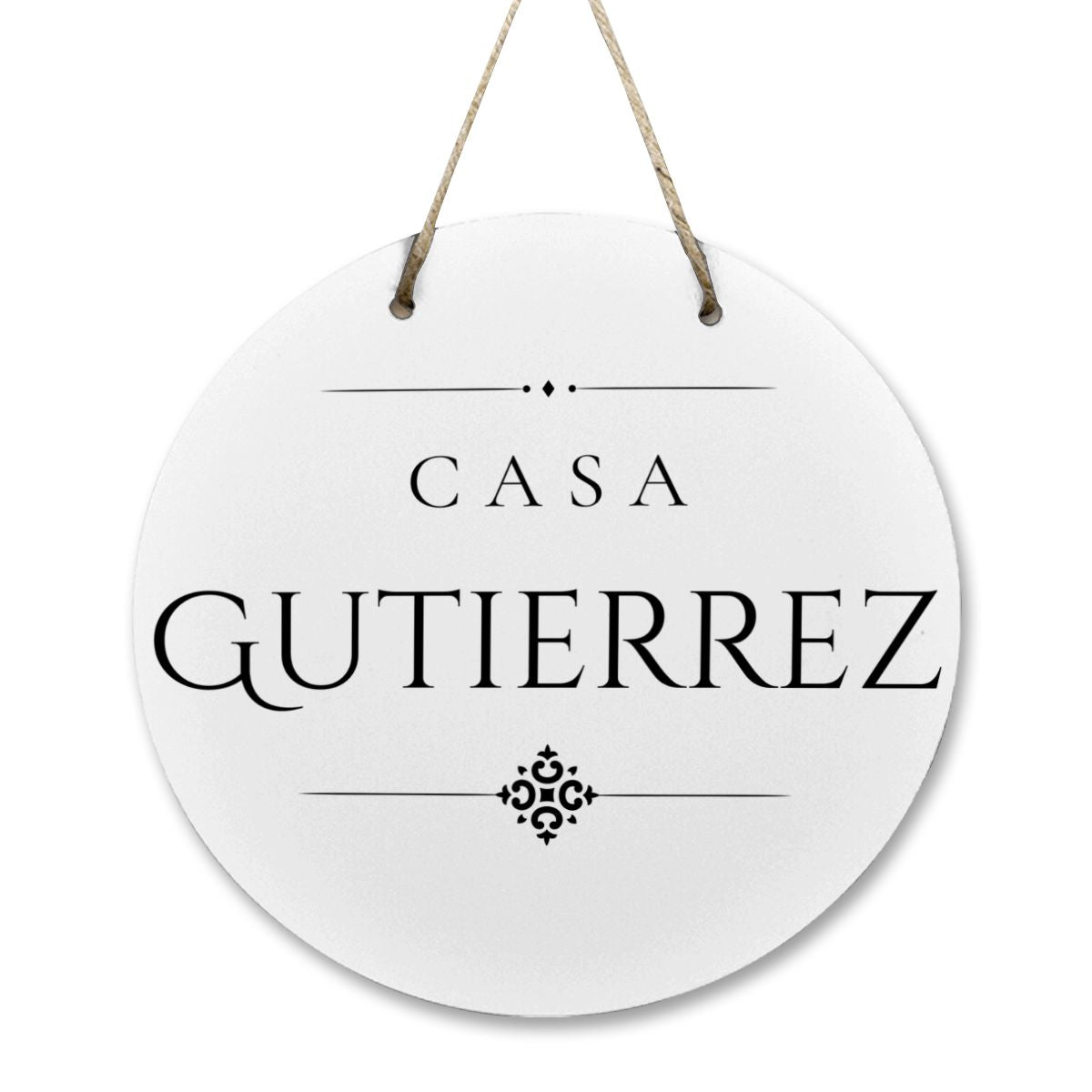 Casa Gutierrez Wooden Door Sign