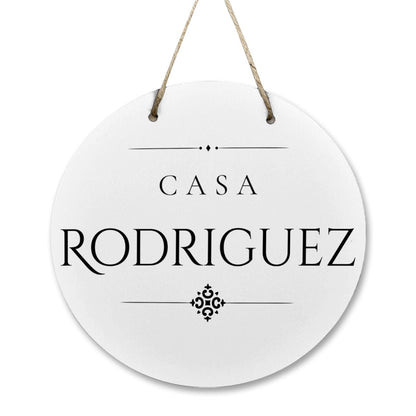 Casa Rodriguez Wooden Door Sign