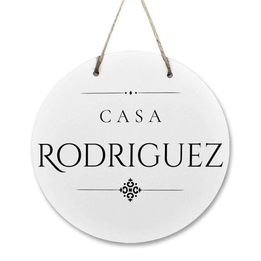 Casa Rodriguez Wooden Door Sign