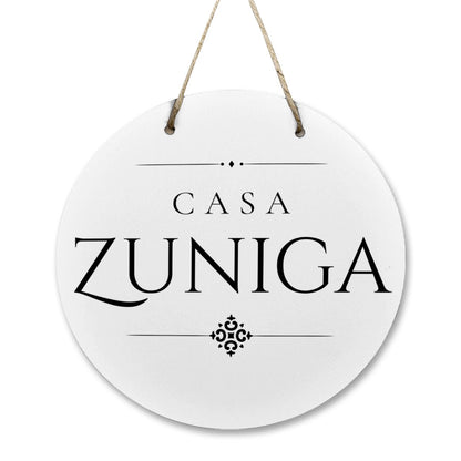 Casa Zuniga Wooden Door Sign