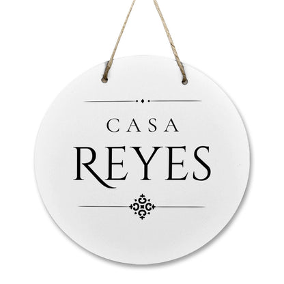 Casa Reyes Wooden Door Sign