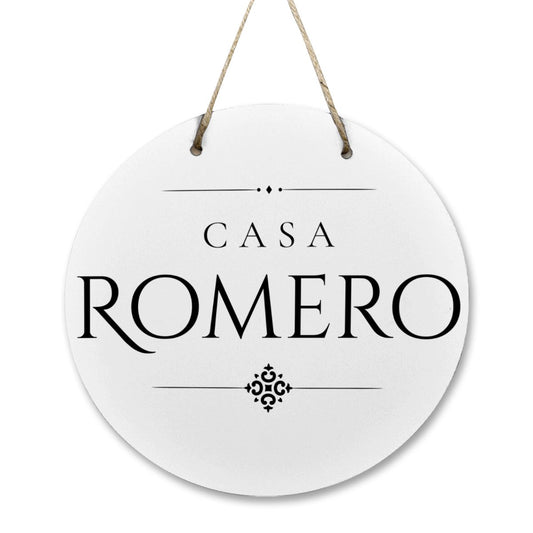 Casa Romero Wooden Door Sign