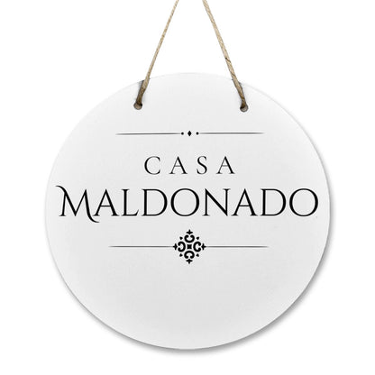 Casa Maldonado Wooden Door Sign