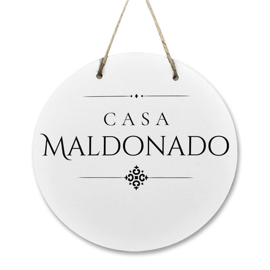 Casa Maldonado Wooden Door Sign