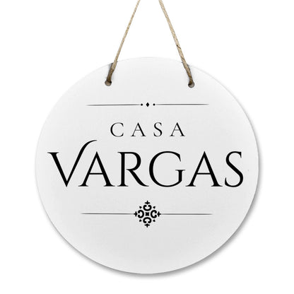 Casa Vargaz Wooden Door Sign
