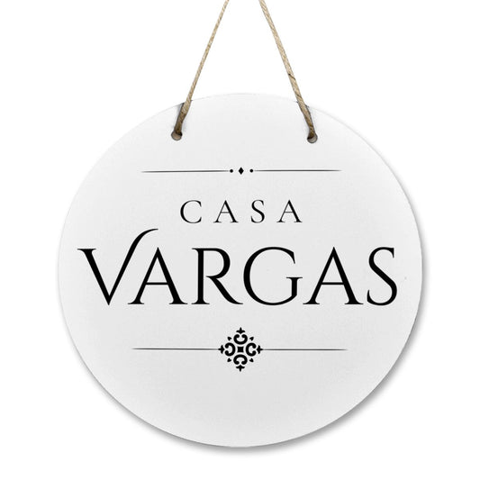 Casa Vargaz Wooden Door Sign