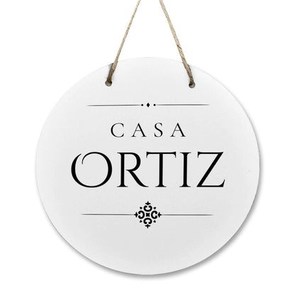 Casa Ortiz Wooden Door Sign