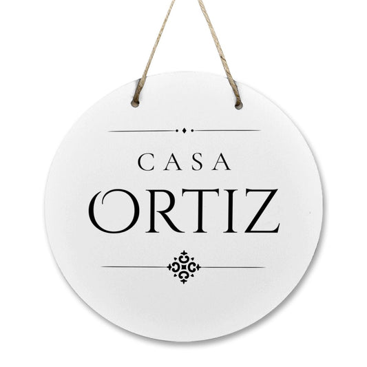 Casa Ortiz Wooden Door Sign