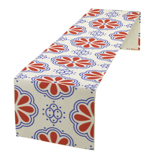 Rosette Linen Table Runner