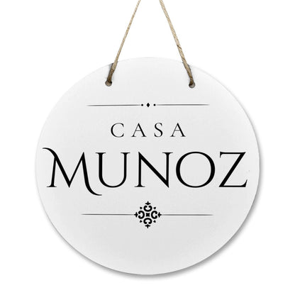 Casa Munoz Wooden Door Sign