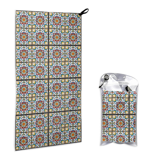Mediterranean Bloom Vertical Microfiber Towel