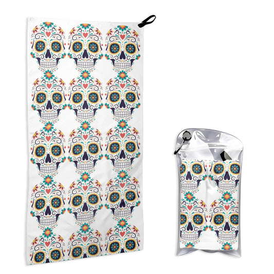 Heritage Sugar Skull Vertical Microfiber Towel