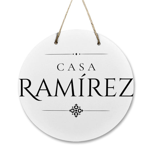 Casa Ramírez Wooden Door Sign
