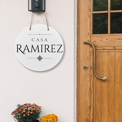 Casa Ramirez Wooden Door Sign