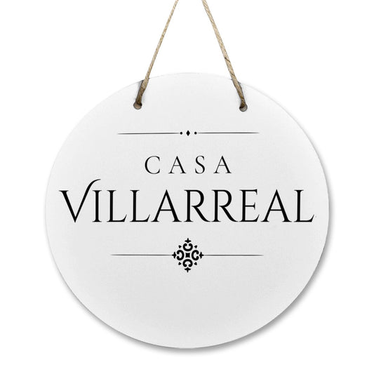 Casa Villarreal Wooden Door Sign