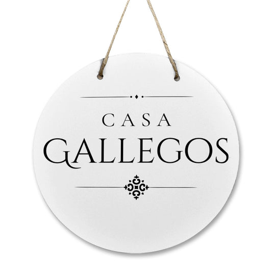 Casa Gallegos Wooden Door Sign