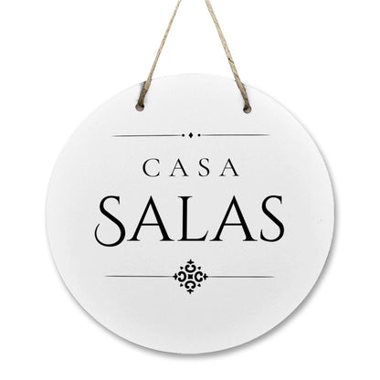 Casa Salas Wooden Door Sign