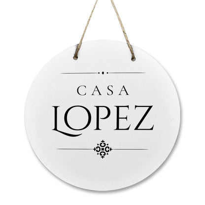 Casa Lopez Wooden Door Sign