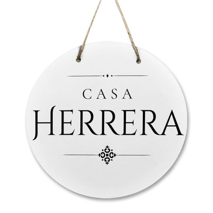 Casa Herrera Wooden Door Sign