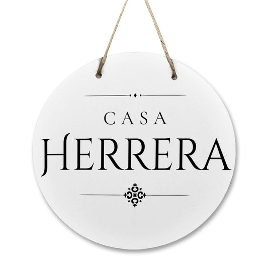 Casa Herrera Wooden Door Sign