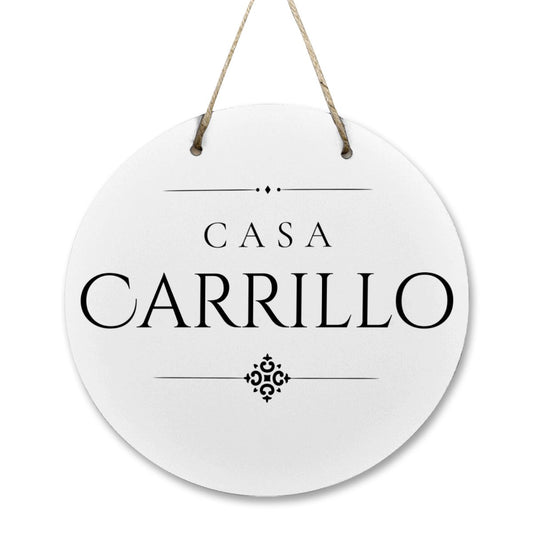Casa Carrillo Wooden Door Sign